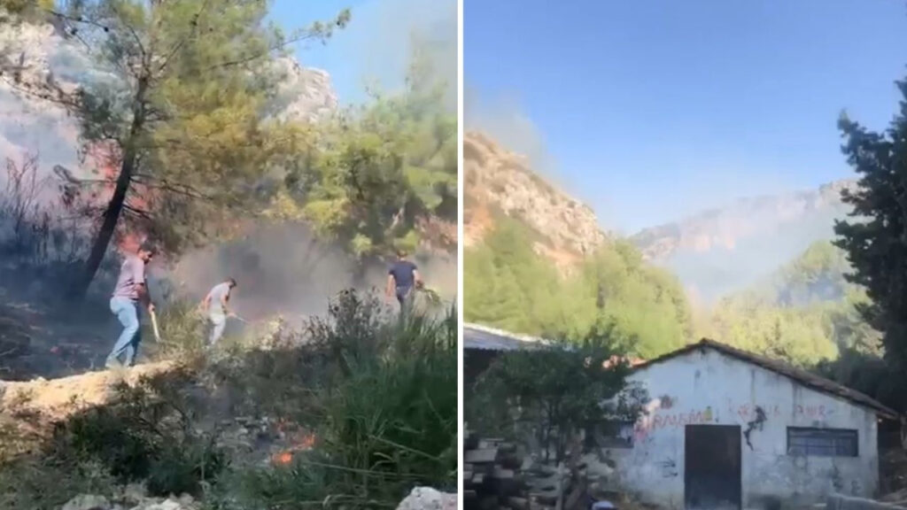 Son Dakika | Hatay’da orman yangını: Ekipler alevlere havadan ve karadan müdahale ediyor